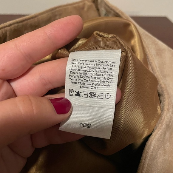 Eddie Bauer Vintage Suede Genuine Leather Tan Maxi Skirt Size 12 - Picture 15 of 15